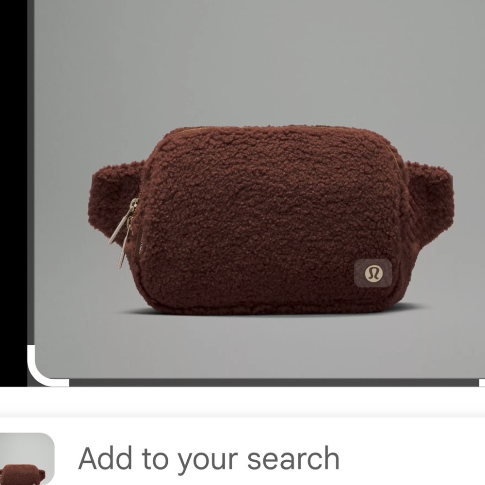 Lululemon Brown Fleece Every Belt Bag Large NEW!